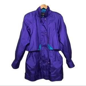 Vintage jacket 90s Purple Blue Winter Snow / Ski Jacket swishy bold street wear